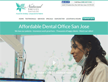 Tablet Screenshot of naturalsmilessanjose.com